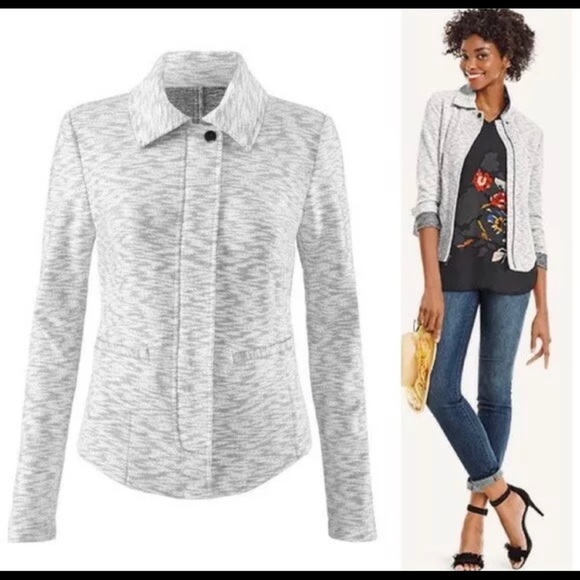 CAbi Womens 5102 White Zip Up Casual Chic Sz XS - Picture 2 of 7